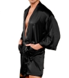 Magic Silk Unisex Silk Solid Charmeuse Kimono