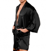 Magic Silk Unisex Silk Solid Charmeuse Kimono